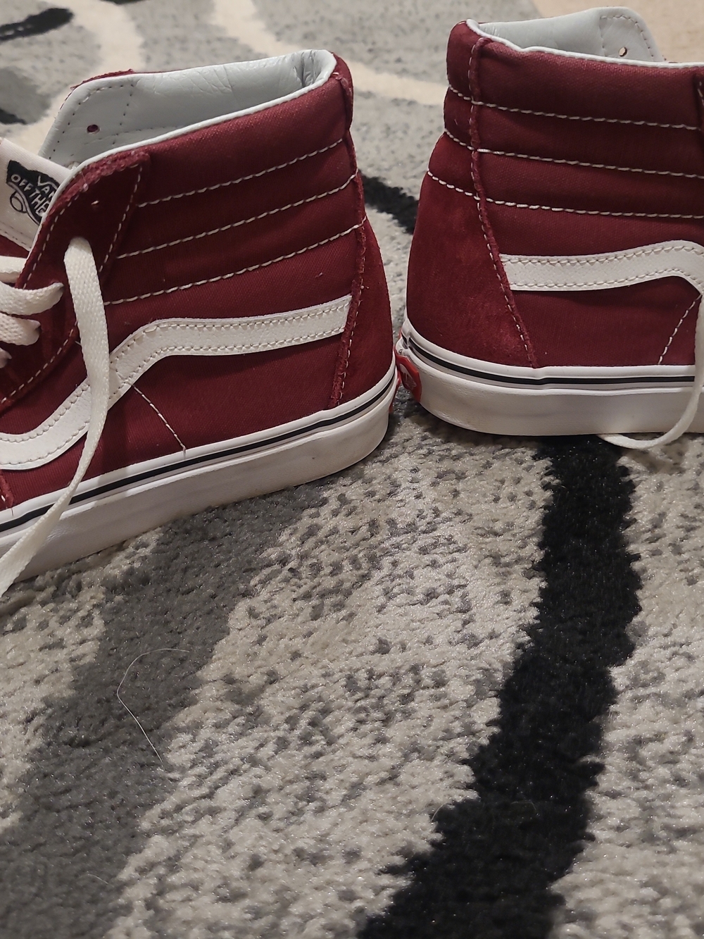 Vans Womens 6 Sk8-Hi High Top Suede Canvas Sneakers Maroon - Picture 11 of 12